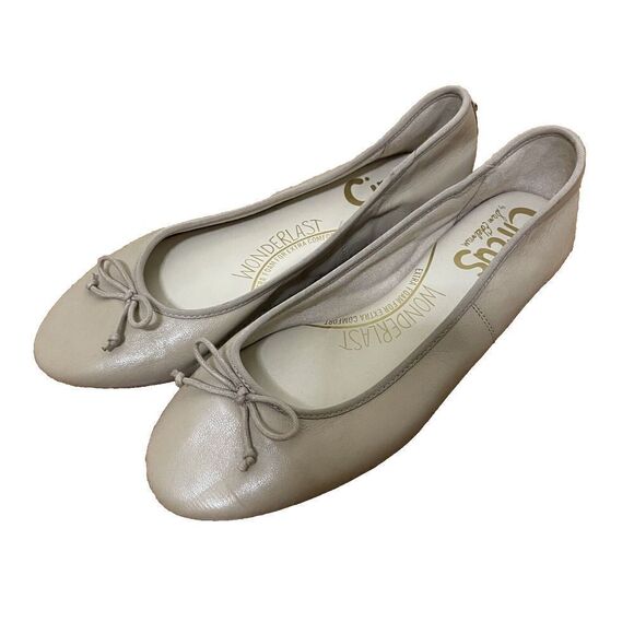 Sam Edelman Taupe beige leather ballet bow flats shoes size US 6.5 - Picture 1 of 4